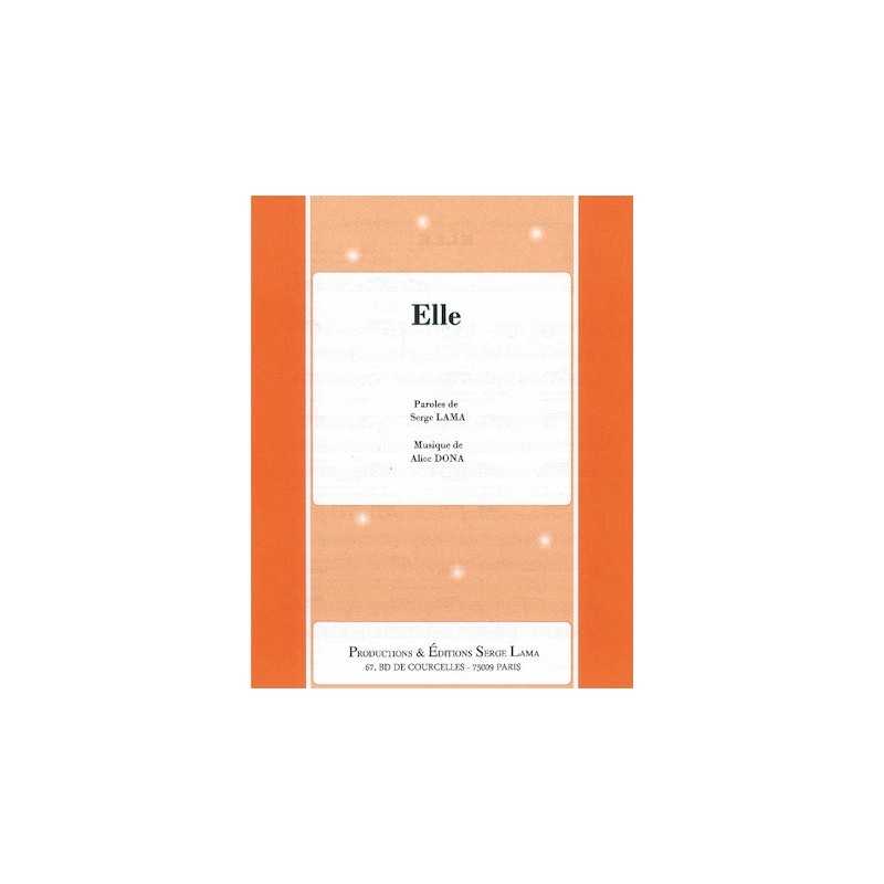 Sheet music ELLE Serge LAMA pdf