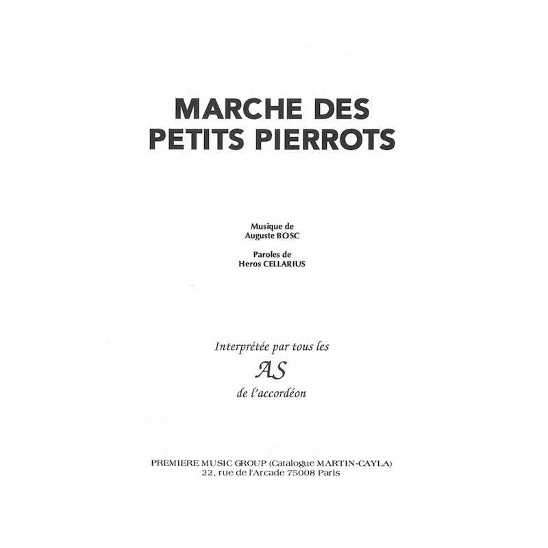 MARCHE DES PETITS PIERROTS