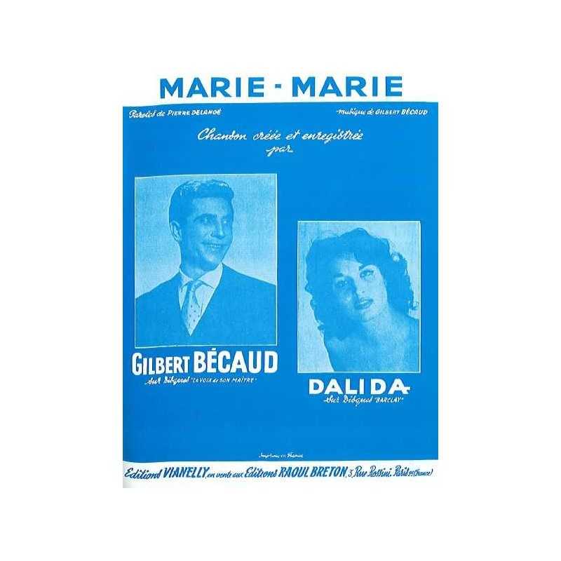 Partition MARIE MARIE Gilbert Bécaud