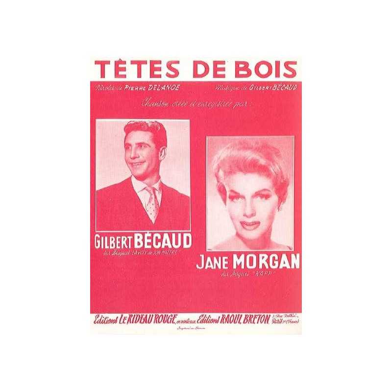 Partition TÊTES DE BOIS Gilbert Bécaud