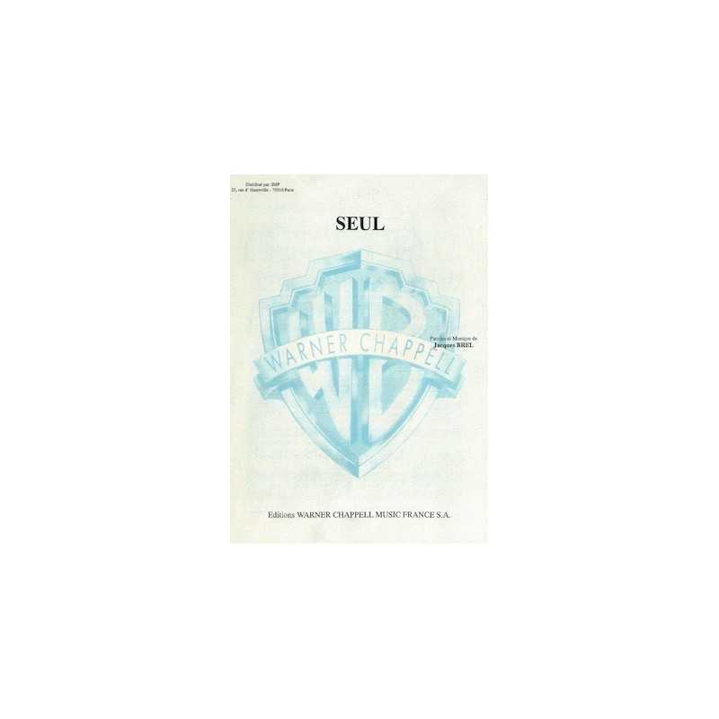 Partition SEUL Jacques Brel PDF