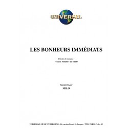 LES BONHEURS IMMÉDIATS