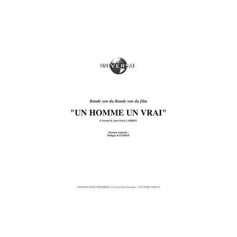 Sheet music UN HOMME UN VRAI (BO DU FILM) Philippe KATERINE pdf