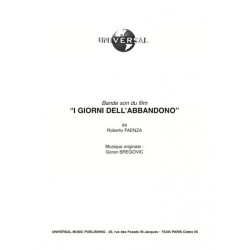 Sheet music I GIORNI DELL'ABBANDONO Goran BREGOVIC pdf
