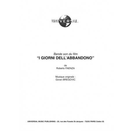 I GIORNI DELL'ABBANDONO (BO DU FILM)