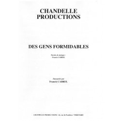 DES GENS FORMIDABLES Francis CABREL partition