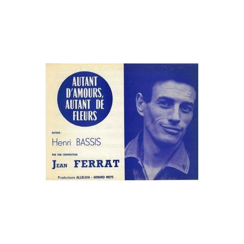 AUTANT D'AMOUR, AUTANT DE FLEURS sheet music Ferrat