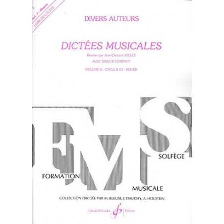 DICTEES MUSICALES VOLUME 4 - ELEVE (+CD)