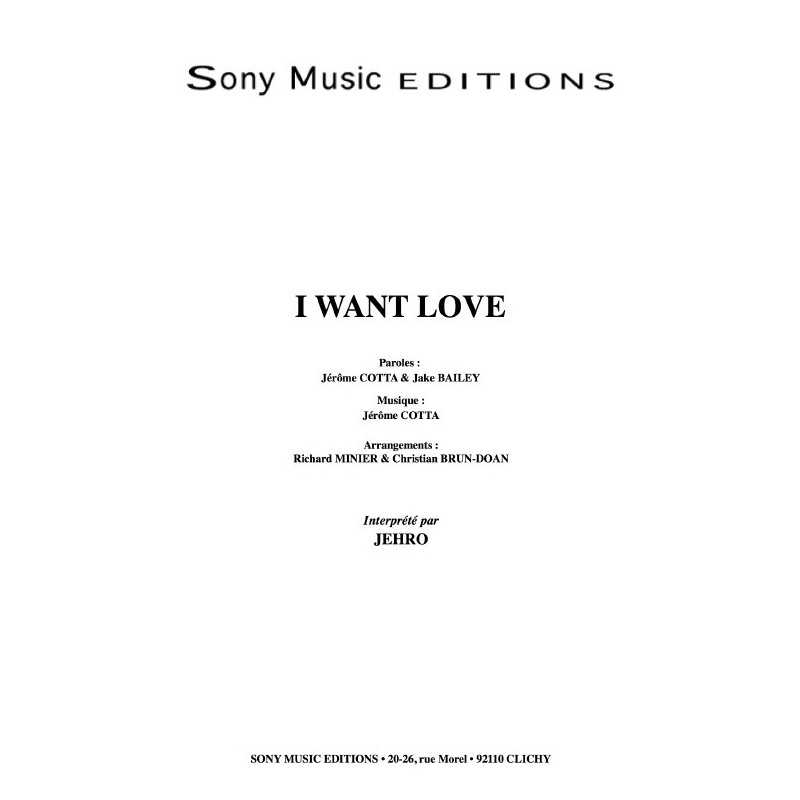 I WANT LOVE