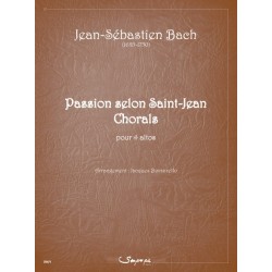 Partition PASSION SELON SAINT-JEAN Jean-Sébastien Bach