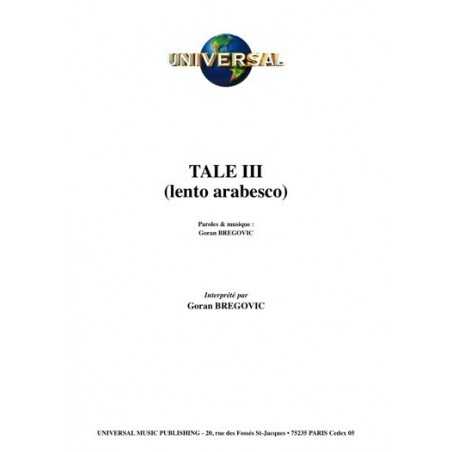 TALE III (LENTO ARABESCO)