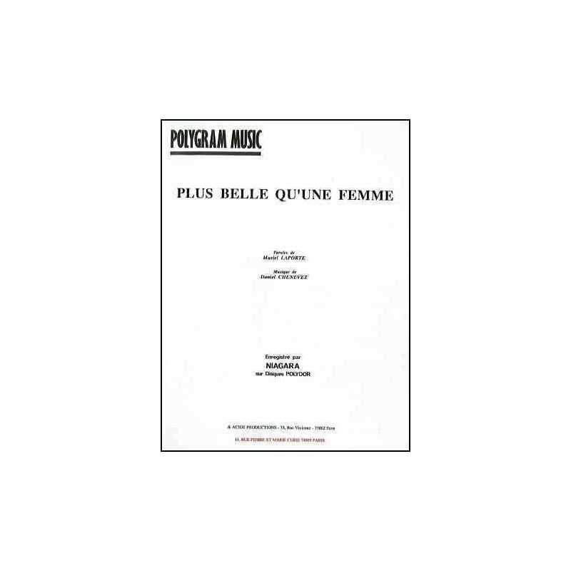 Sheet music PLUS BELLE QU'UNE FEMME Niagara