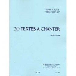 30 TEXTES À CHANTER (DEGRÉ MOYEN)