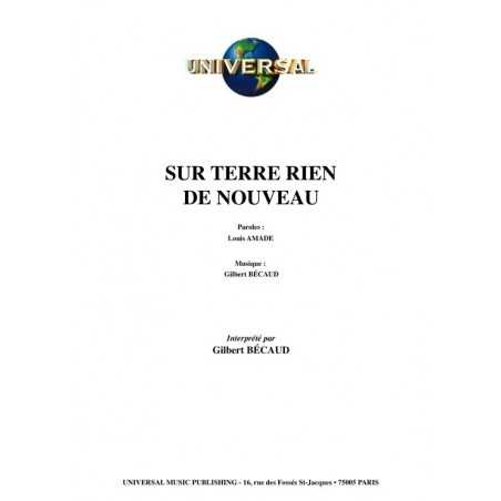 SUR TERRE RIEN DE NOUVEAU