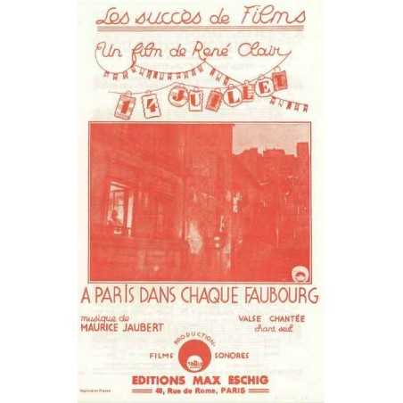 A PARIS, DANS CHAQUE FAUBOURG...