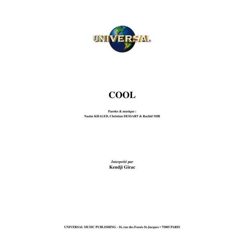 Sheet music COOL Kendji GIRAC