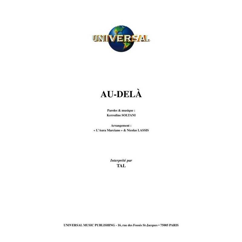 Sheet music AU-DELÀ TAL PDF