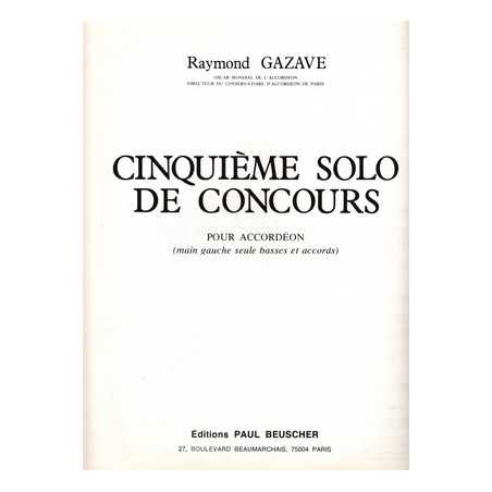 CINQUIÈME SOLO DE CONCOURS POUR ACCORDÉON