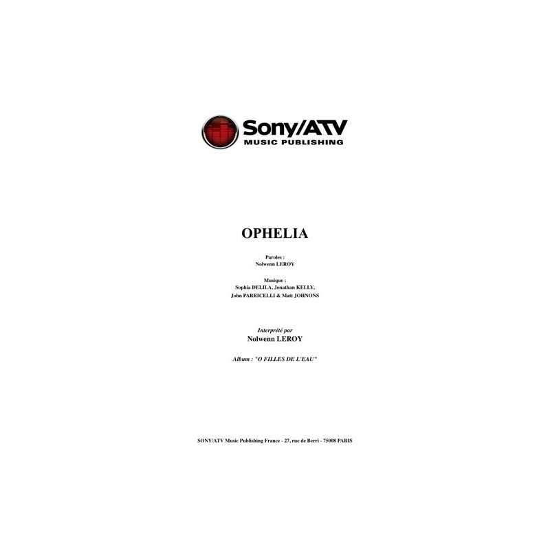 Sheet music OPHELIA Nolwenn LEROY