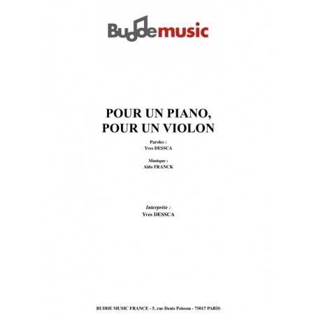 POUR UN PIANO, POUR UN VIOLON