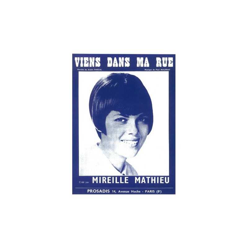 Partition VIENS DANS MA RUE Mireille Mathieu
