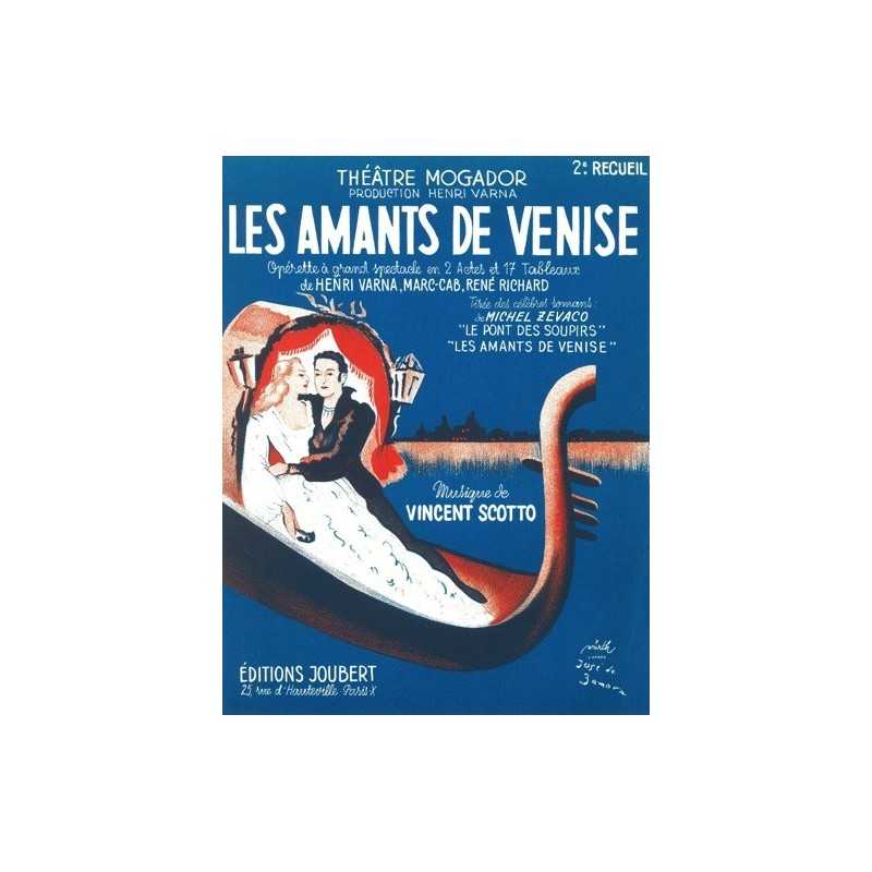 Sheet music LES AMANTS DE VENISE 2ÈME RECUEIL Vincent SCOTTO