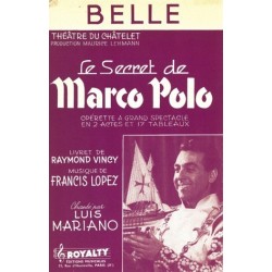 Partition BELLE Luis Mariano pdf