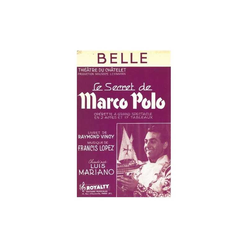 Partition BELLE Luis Mariano pdf