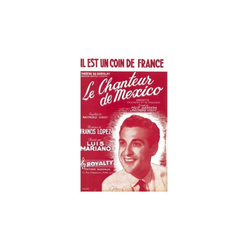 Sheet music IL EST UN COIN DE FRANCE Luis Mariano PDF