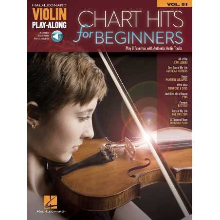 VIOLIN PLAY-ALONG VOL.51 CHART HITS FOR BEGINNERS (+CD)
