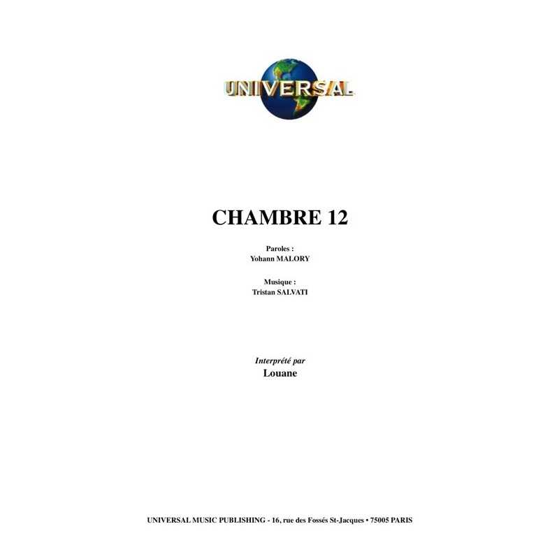 Partition CHAMBRE 12 Louane pdf