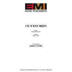sheet music CE N'EST RIEN Julien clerc