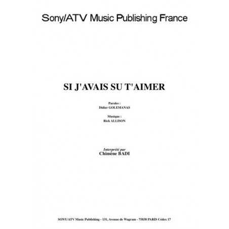 SI J'AVAIS SU T'AIMER