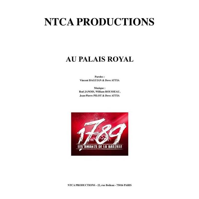 Sheet music AU PALAIS ROYAL 1789 LES AMANTS DE LA BASTILLE