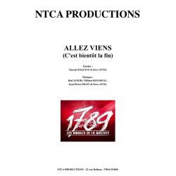 Sheet music ALLEZ VIENS (C'EST BIENTÔT LA FIN) 1789 LES AMANTS DE LA BASTILLE