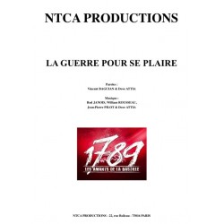 Sheet music LA GUERRE POUR SE PLAIRE 1789 LES AMANTS DE LA BASTILLE