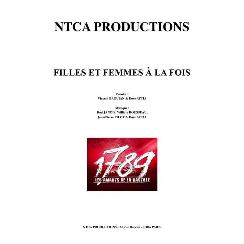 Sheet music FILLES ET FEMMES À LA FOIS 1789 LES AMANTS DE LA BASTILLE