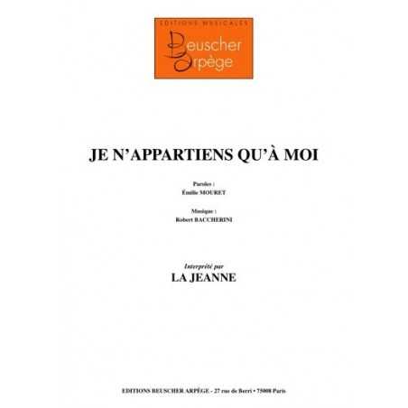 JE N’APPARTIENS QU’À MOI