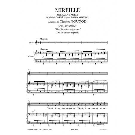 VOICI LA SAISON, MIGNONNE (MIREILLE)