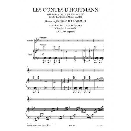 ELLE A FUI, LA TOURTERELLE (LES CONTES D'HOFFMANN)