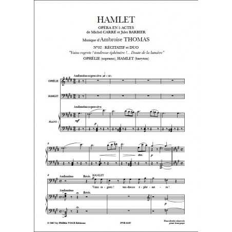 VAINS REGRETS ! TENDRESSE ÉPHÉMÈRE !... DOUTE DE LA LUMIÈRE (HAMLET)