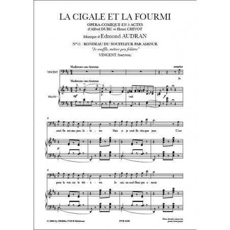JE SOUFFLE, MÉTIER PEU FOLÂTRE (LA CIGALE ET LA FOURMI)