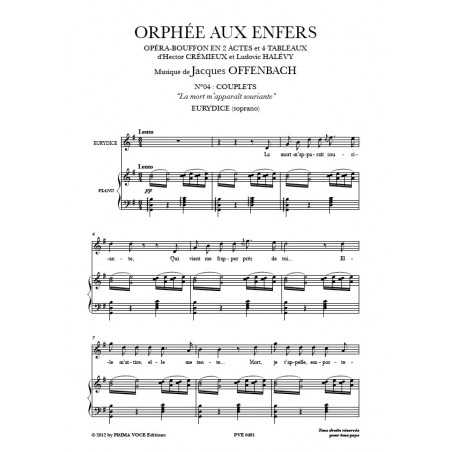 LA MORT M’APPARAÎT SOURIANTE (ORPHÉE AUX ENFERS)