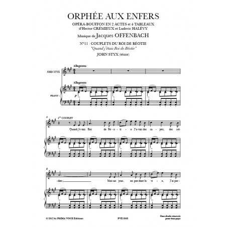 QUAND J'ÉTAIS ROI DE BÉOTIE (ORPHÉE AUX ENFERS)