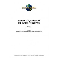 ENTRE À QUOI BON ET...