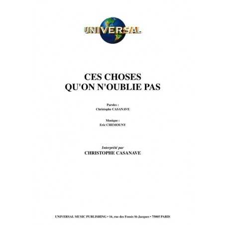 CES CHOSES QU'ON OUBLIE PAS