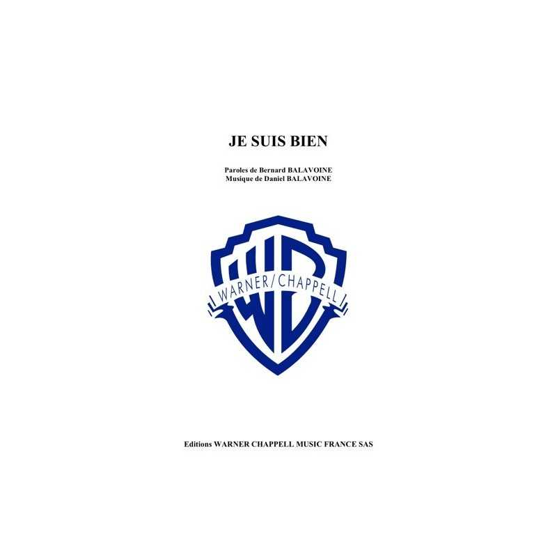 Sheet music JE SUIS BIEN Daniel BALAVOINE pdf