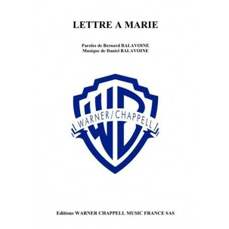 LETTRE À MARIE