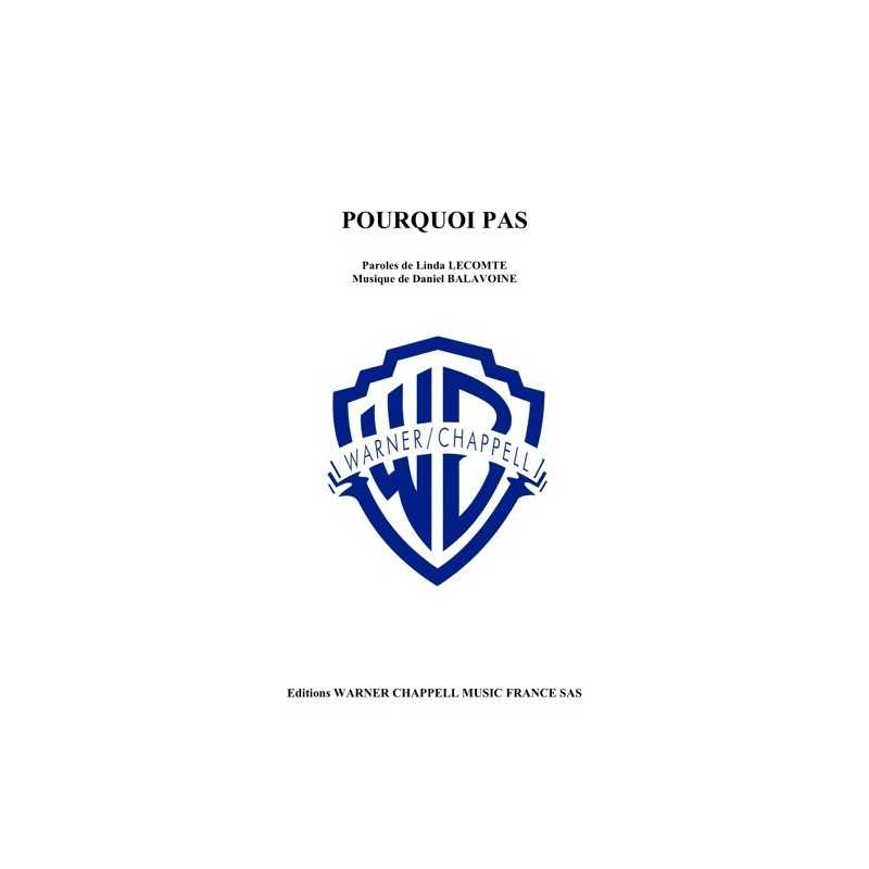 Sheet music POURQUOI PAS Catherine Ferry