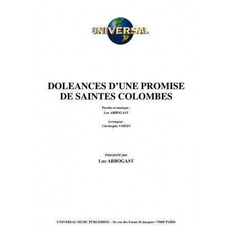 DOLEANCES D'UNE PROMISE DE SAINTES COLOMBES